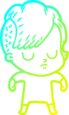 Bir insan tarafından çizilmiş bir karikatür kadın çizimi.