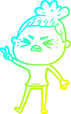 Bir insan tarafından çizilmiş kızgın bir karikatür çizimi.