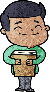 Bir insan tarafından çizilmiş mutlu çizgi film adamı.