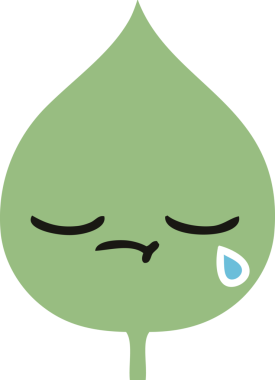 Bir insan tarafından çizilmiş dışavurumsal yaprağın düz renk retro karikatürü