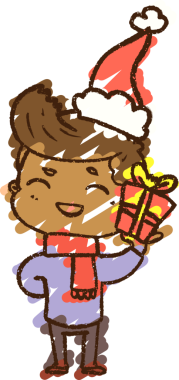 Bir insan tarafından çizilen Noel Adam Tebeşiri