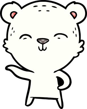 Bir insan tarafından çizilmiş kutup ayısı karikatürü