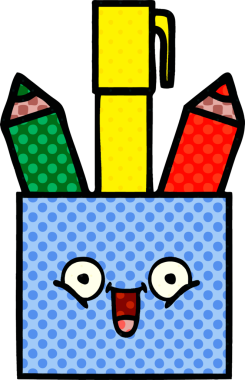 Bir insan tarafından çizilmiş bir kalem kapının çizgi roman stili