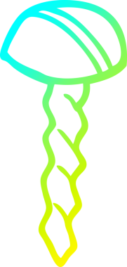 Bir insan tarafından çizilmiş eski bir karikatürün soğuk eğimli çizimi.