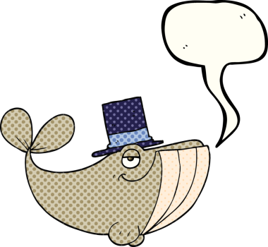 Bir insan tarafından çizilmiş silindir şapkalı bir balina.