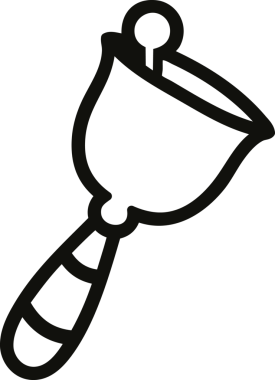 Bir insan tarafından çizilmiş el çanı simgesi