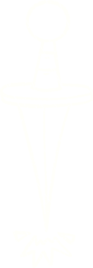 Bir insan tarafından çizilen hançer tebeşiri.