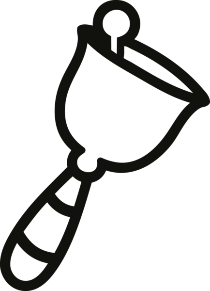 Bir insan tarafından çizilmiş el çanı simgesi