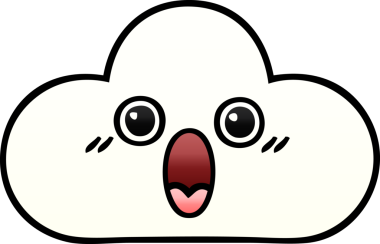 Bir insan tarafından çizilmiş bir bulutun gölgelenmiş karikatürü