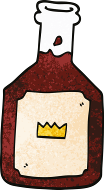 bir insan tarafından çizilmiş alkollü bir içecek.