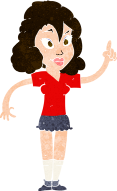 Bir insan tarafından çizilmiş güzel bir kadın çizgi filmi.