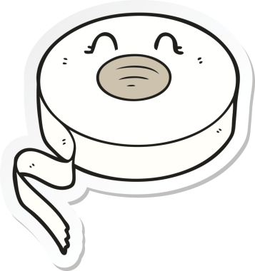 Bir insan tarafından çizilmiş bir karikatür kasetinin etiketi.