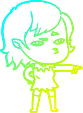 Bir insan tarafından çizilmiş bir vampir kız çizgi filmi.