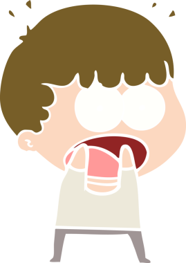 Düz renkli çizgi film bir insan tarafından çizilmiş.