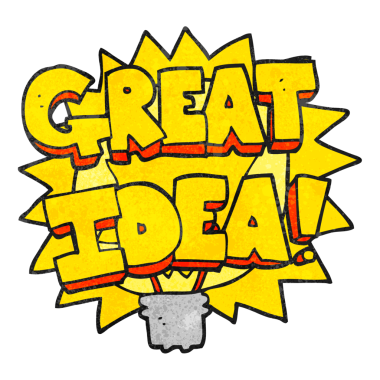 El yapımı karikatür desenli harika fikir! Bir insan tarafından çizilmiş sembol