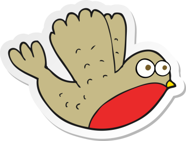 Bir insan tarafından çizilmiş bir karikatür çıkartması.