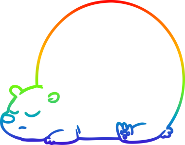 gökkuşağı gradyan çizgi çizimi bir insan tarafından çizilmiş bir çizgi ayı