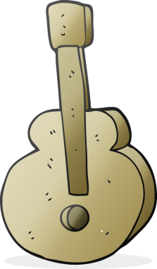 Bir insan tarafından çizilmiş serbest çizim gitar.