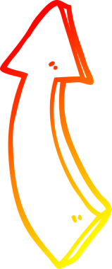 Bir insan tarafından çizilmiş bir çizgi filmin sıcak gradyan çizimi