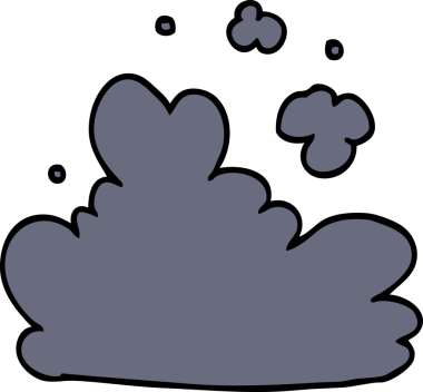 bir insan tarafından çizilmiş karikatür bulutu