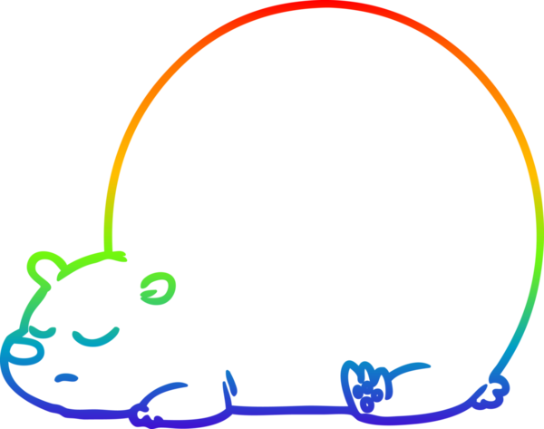 gökkuşağı gradyan çizgi çizimi bir insan tarafından çizilmiş bir çizgi ayı