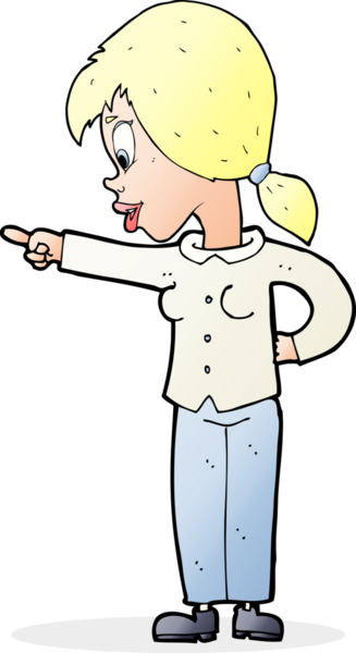 Bir insan tarafından çizilmiş karikatürist hevesli kadın.