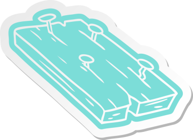 Bir insan tarafından çizilmiş bir tahtaya çivi yapıştırması