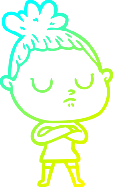 Bir insan tarafından çizilmiş soğuk bir çizgi film çizimi.