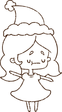 Bir insan tarafından çizilen Noel Kadını Kömür Çizimi