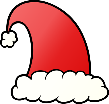 Bir insan tarafından çizilmiş noel şapkası.