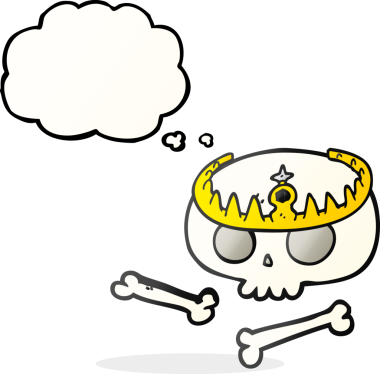 Bir insan tarafından çizilmiş serbest çizim balon kafatası.