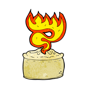 Bir insan tarafından çizilmiş sıcak turta.