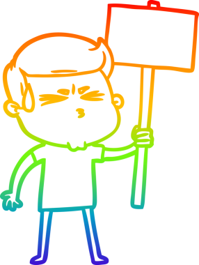 Bir insan tarafından çizilmiş terleyen bir çizgi film karakterinin çizimi.