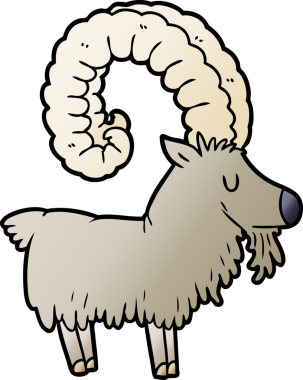 bir insan tarafından çizilmiş çizgi film keçisi