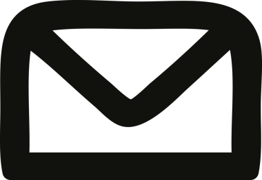 bir insan tarafından çizilmiş zarf harf simgesi