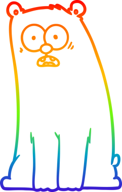 gökkuşağı gradyan çizgi çizimi bir insan tarafından çizilmiş sürpriz bir ayı