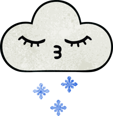 Bir insan tarafından çizilmiş bir kar bulutunun retro grunge dokusu