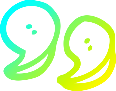 Bir insan tarafından çizilmiş bir karikatür tırnak işareti.