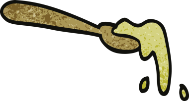 Bir insan tarafından çizilmiş yemek kepçesi.