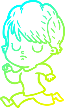 Bir insan tarafından çizilmiş bir karikatür kadın çizimi.