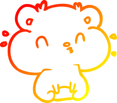 Bir insan tarafından çizilmiş yanak kesesi olan bir hamster çizimi.