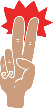 Bir insan tarafından çizilmiş karalama barış işareti.