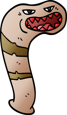 Bir insan tarafından çizilmiş karalama canavarı sülüğü.