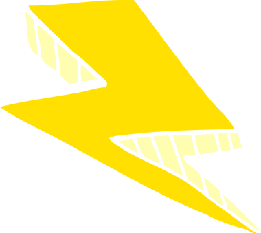 Bir insan tarafından çizilmiş karalama yıldırımı.