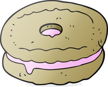 Bir insan tarafından çizilmiş serbest çizgi film bisküvisi.