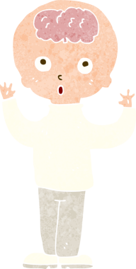 Bir insan tarafından çizilmiş çizgi film dehası.