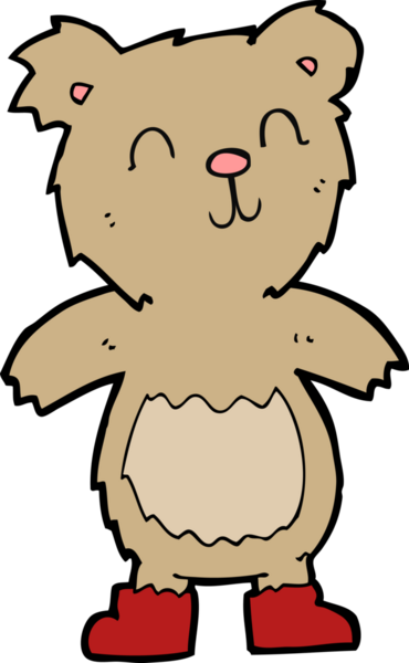 Bir insan tarafından çizilmiş oyuncak ayı.