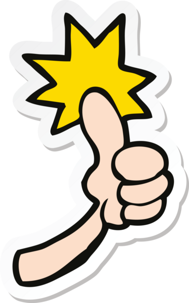 Bir insan tarafından çizilmiş karikatür çıkartması.