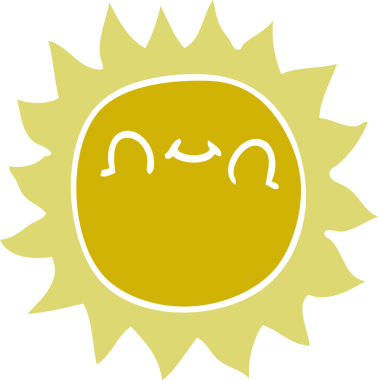 Bir insan tarafından çizilmiş mutlu bir gün ışığı.