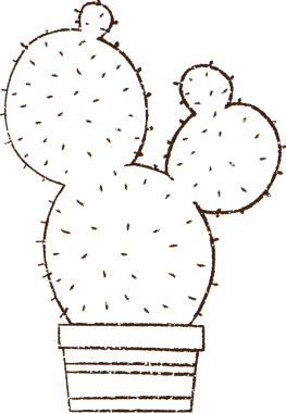 Bir insan tarafından çizilmiş Kaktüs Kömürü